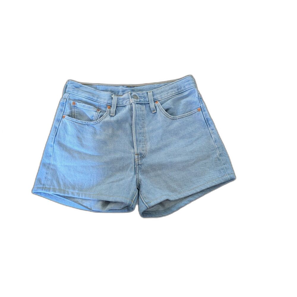 Levi's 501 Shorts W31 Light Wash Denim High Rise Button Fly Summer Vintage Style